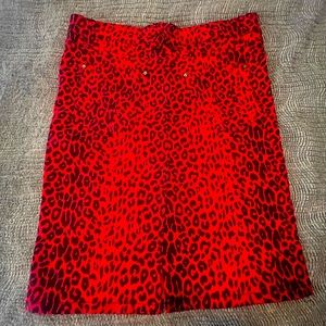 Leopard pencil skirt